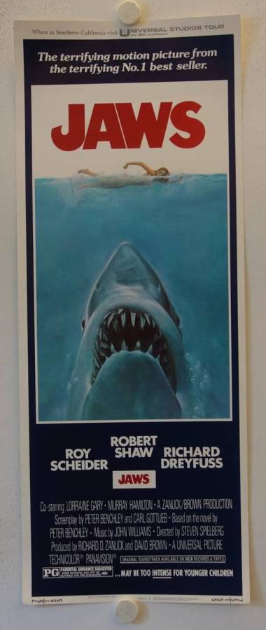 Jaws original release US Insert movie poster